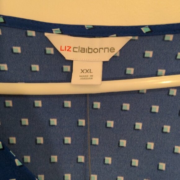 NWT Liz Claiborne XXL Polka Dot 2-Pack Faux Wrap Blouse Bundle - Picture 6 of 12